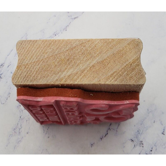 Do Not Open Until December 25th Recollections Block Script Mounted Rubber Stamp - Picture 5 of 7